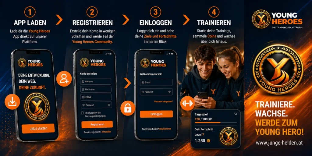 Junge Helden Young Heroes Trainingsplattform Jugendliche Mentale Stabilität